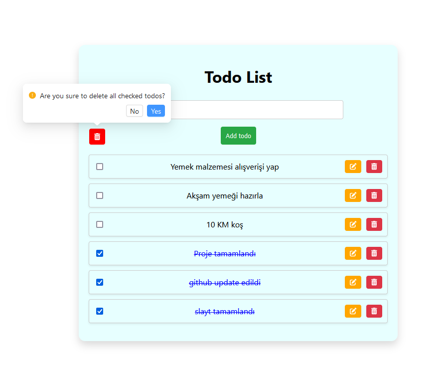 To Do List Proje Resmi